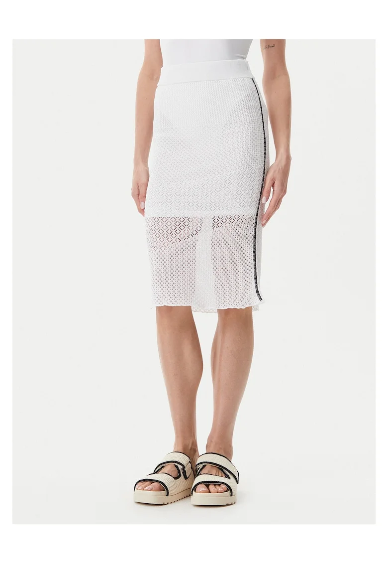 Fusta Midi  alba, din material usor