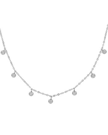 Lantisor argint 925, JW1117, model elegant, placat cu rodiu