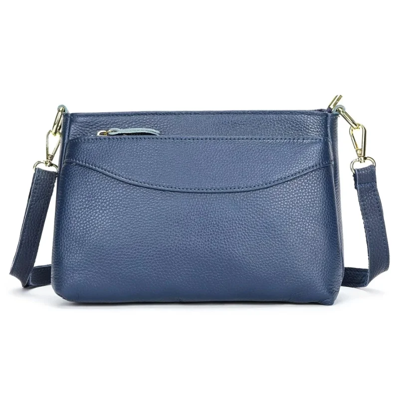 Geanta de dama, Palmer GT3092, piele naturala, Albastru