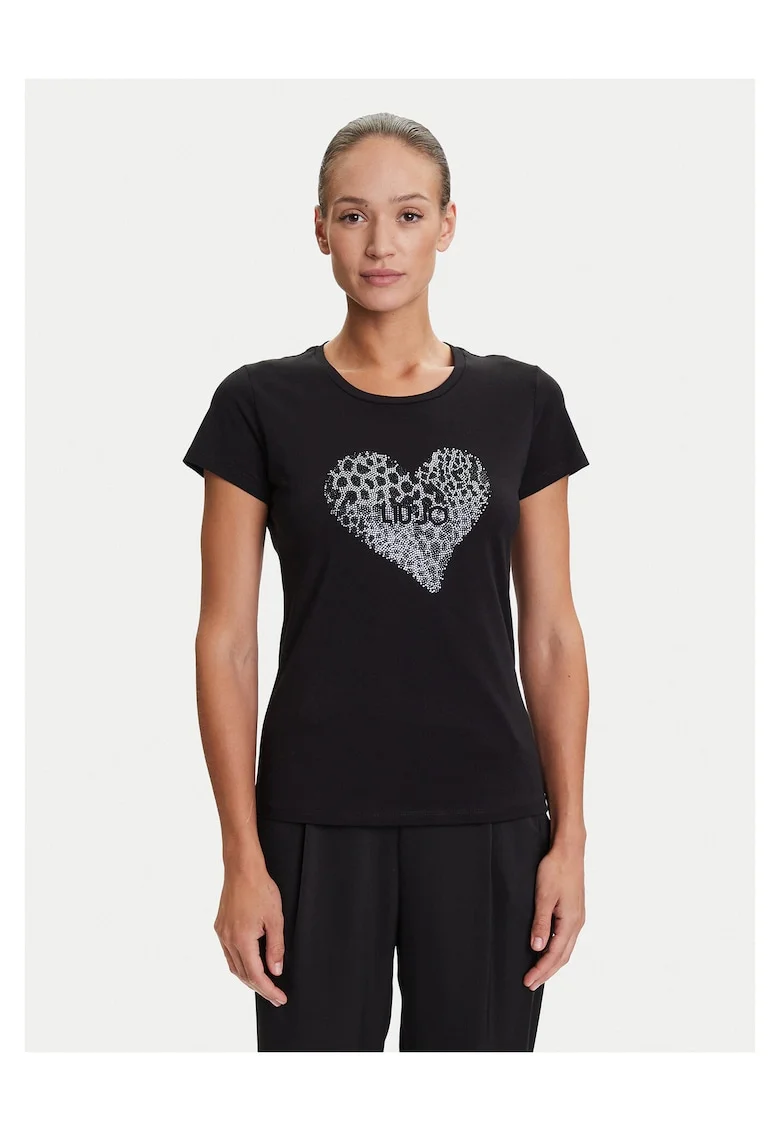 Tricou pentru dama,  Negru, Print