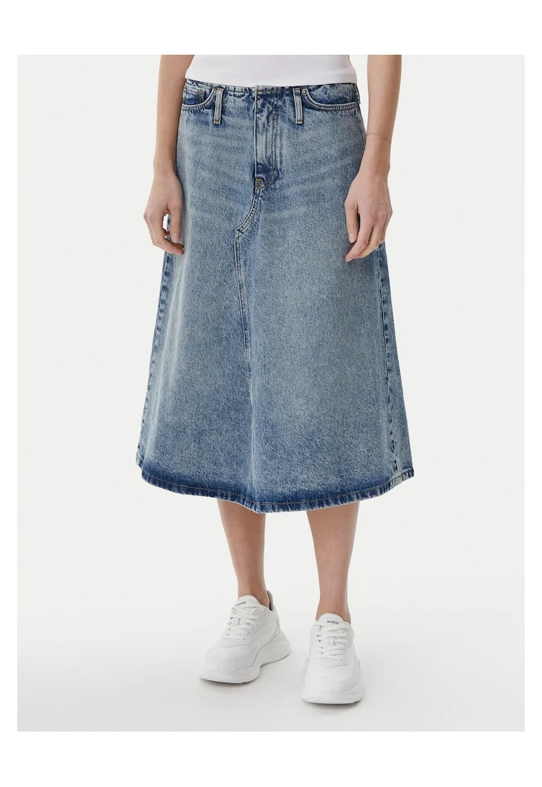 Fusta  denim, albastru