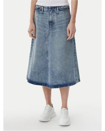 Fusta  denim, albastru