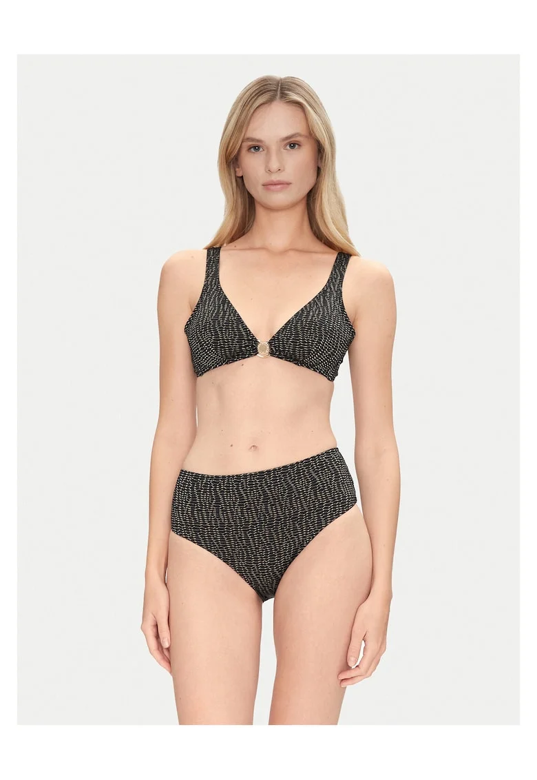 Costum de baie dama,  negru/galben