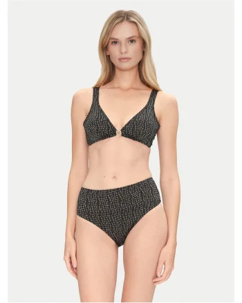 Costum de baie dama,  negru/galben