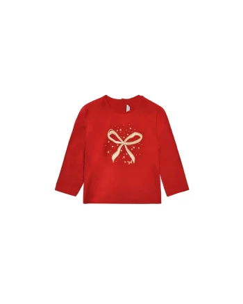 Bluza copii  roz, cu fundita