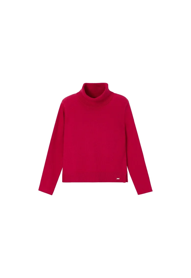 Bluza cu guler inalt pentru copii,  rosu
