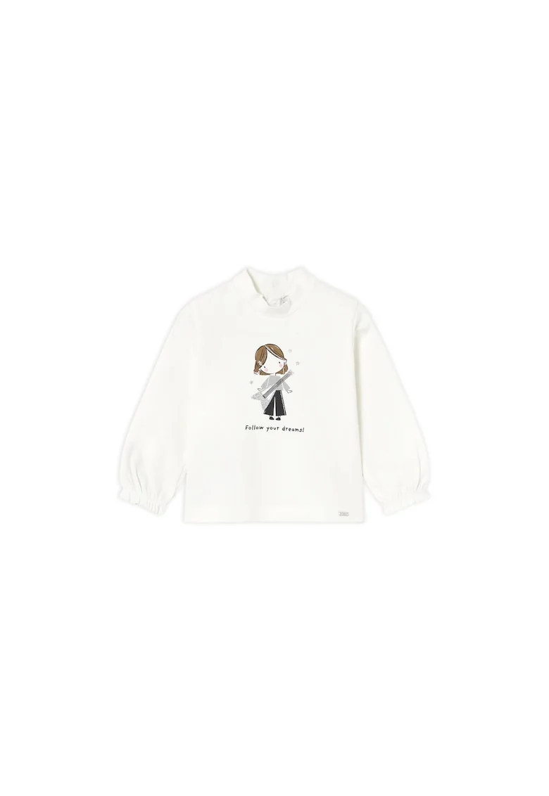 Bluza copii  alba, fete