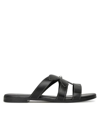 Slapi dama,  RST-ARENA-69, piele naturala, negru,