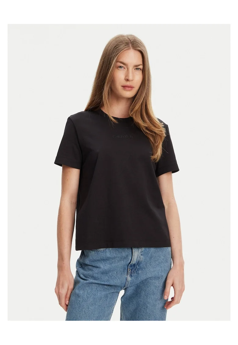 Tricou  negru, logo