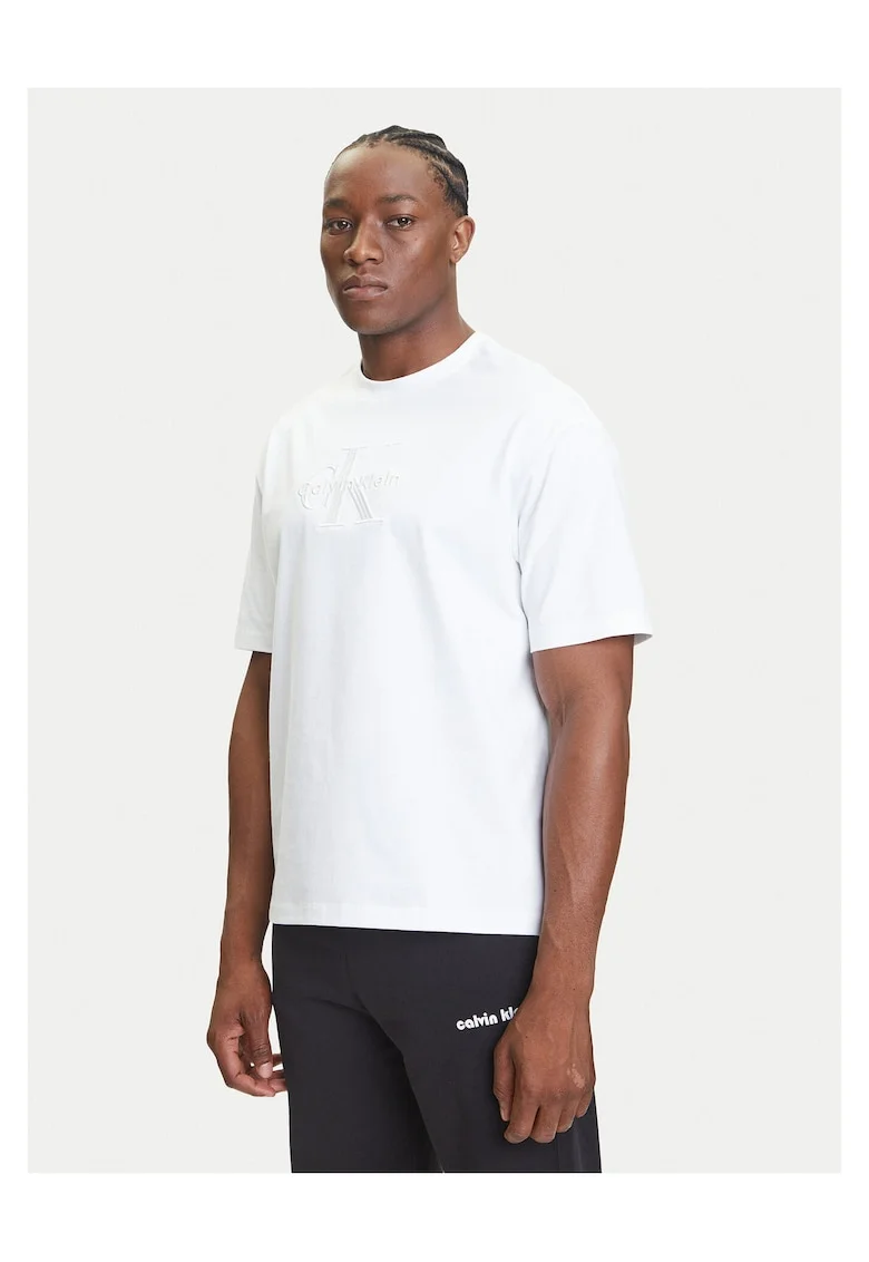 Tricou barbati  alb, bumbac,