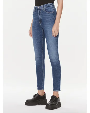Blugi dama  talie inalta, skinny ankle, bleumarin