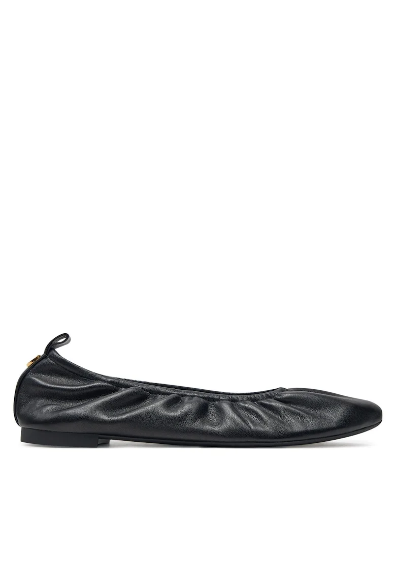 Balerini dama,  piele naturala, negri,