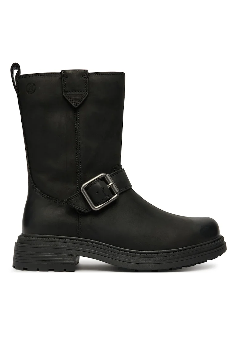 Botine  din piele naturala, Negru