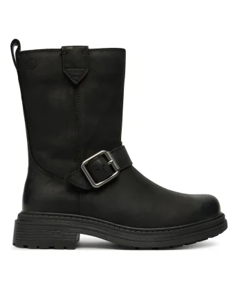 Botine  din piele naturala, Negru