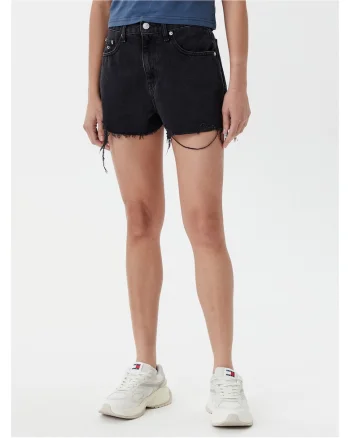Blugi scurti pentru dama  negru, denim,