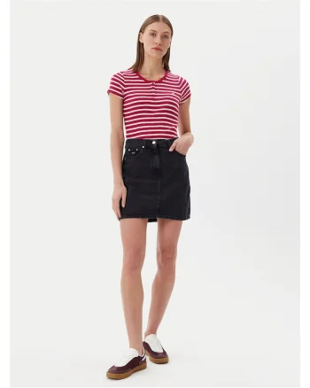 Tricou dama,  Roz inchis/Alb, Dungi