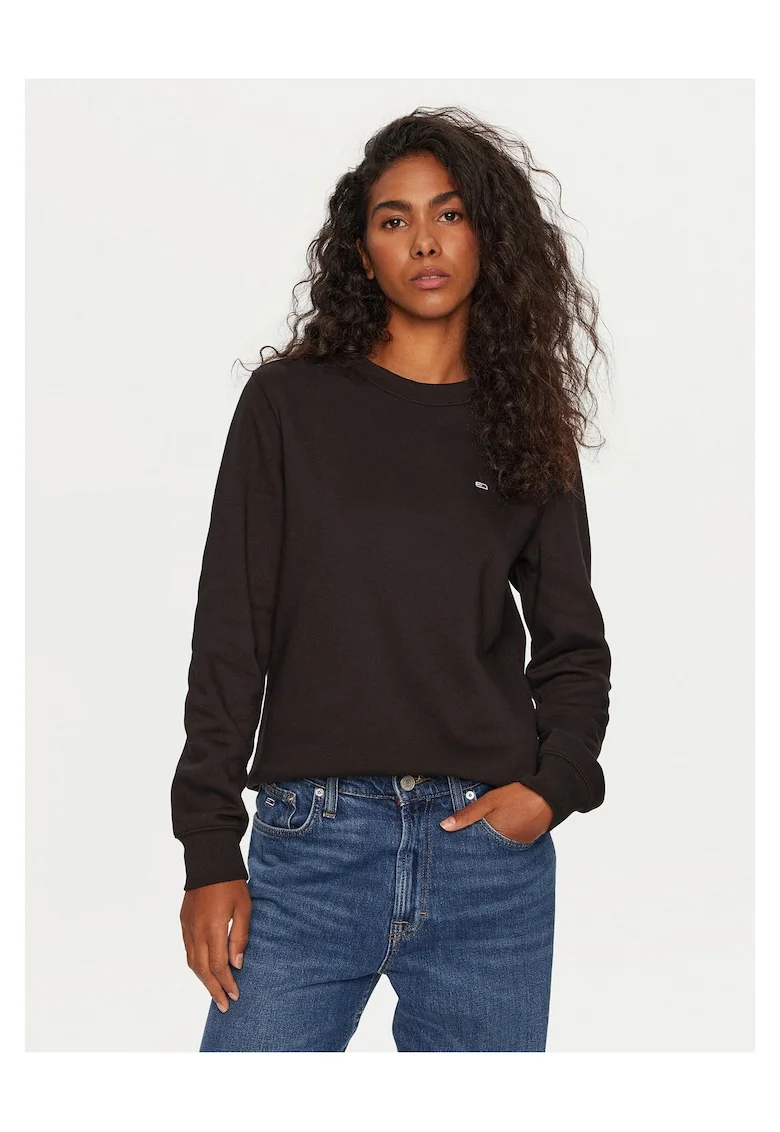 Hanorac dama  negru, din material de calitate,