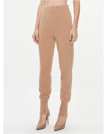 Pantaloni dama  tricotati, maro,