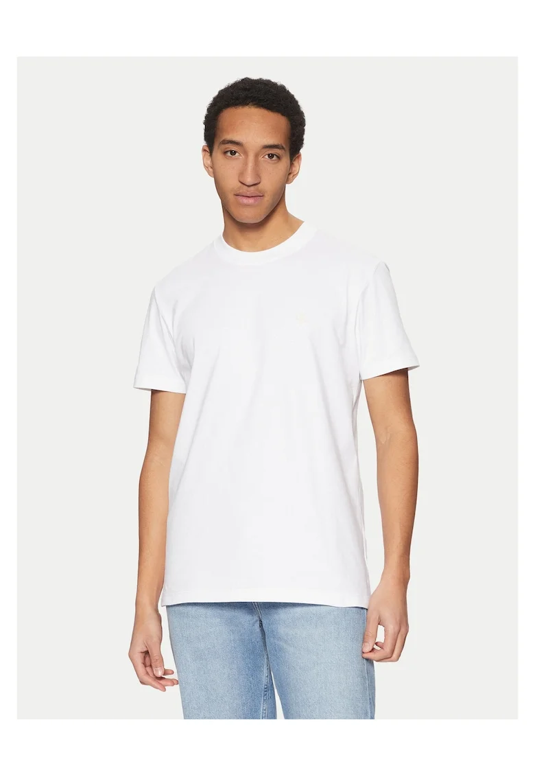 Tricou barbat,  alb, bumbac,