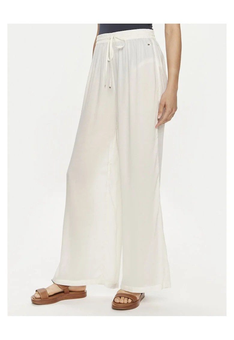 Pantaloni dama,  largi, ecru