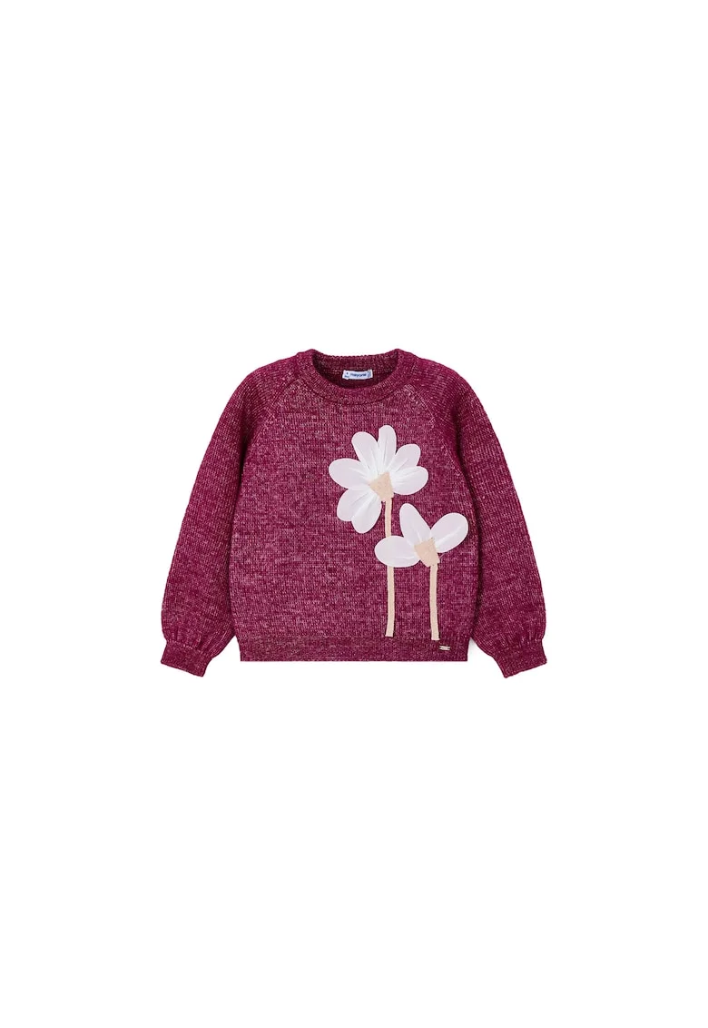 Pulover fetita  rosu, pulover gros