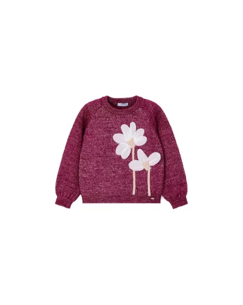Pulover fetita  rosu, pulover gros