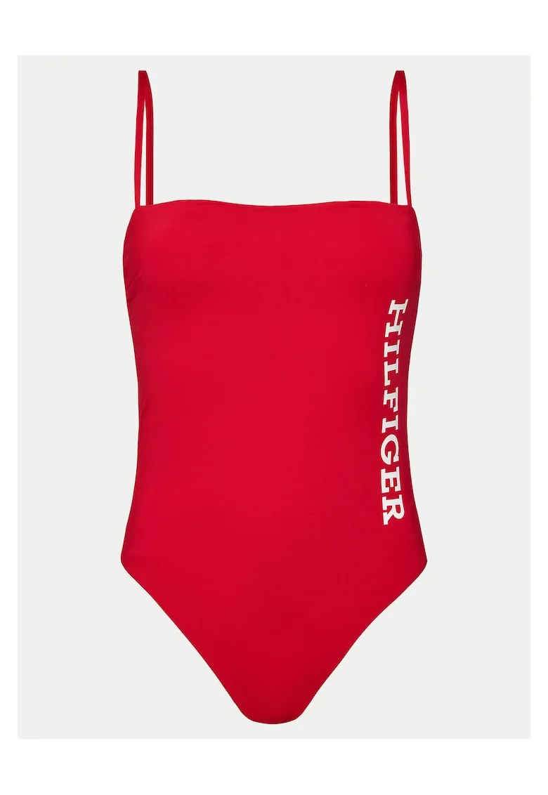 Costum de baie dama,  rosu, intreg,