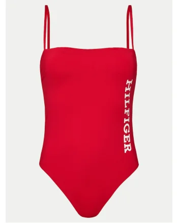 Costum de baie dama,  rosu, intreg,