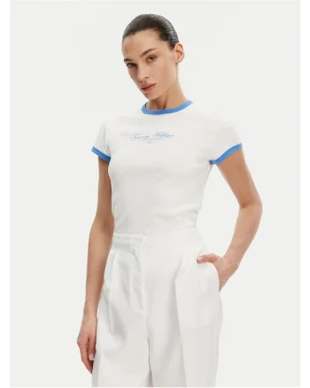Tricou dama,  Ecru/Albastru