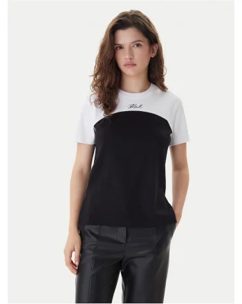 Tricou pentru dama,  Negru/Alb