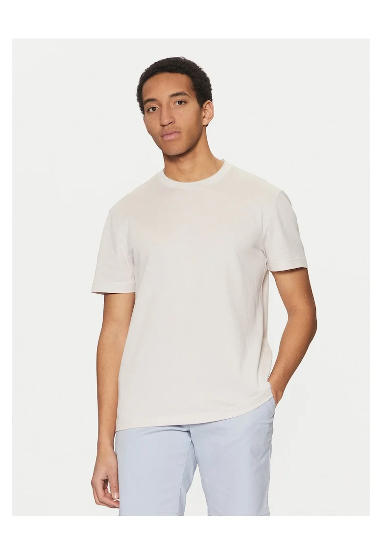 Tricou barbati  bej, din bumbac