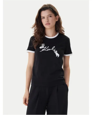 Tricou dama,  Negru/Alb