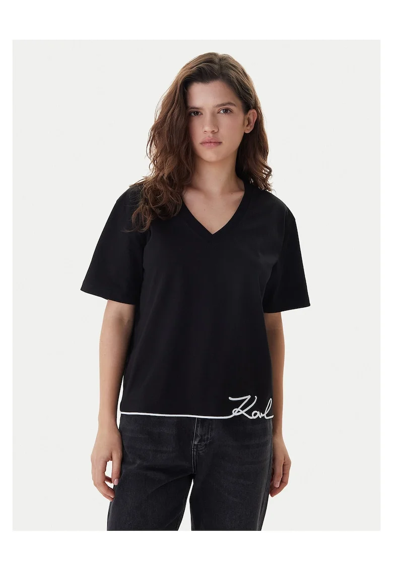 Tricou dama  negru, alb
