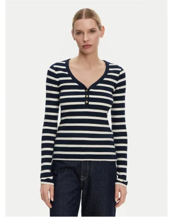 Bluza dama  alb/bleumarin,