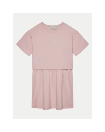 Rochie casual fete,  Roz