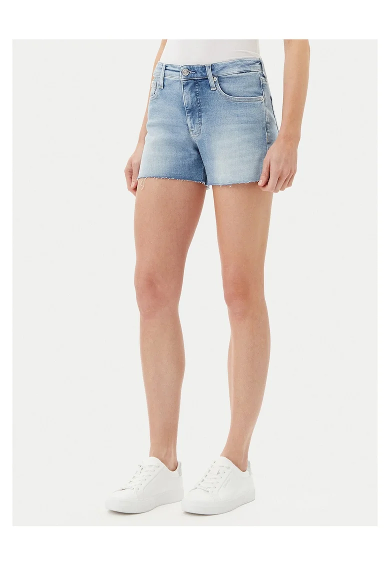 Blugi scurti femei,  denim, albastru deschis