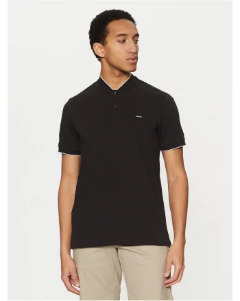 Tricou polo barbati  negru, bumbac