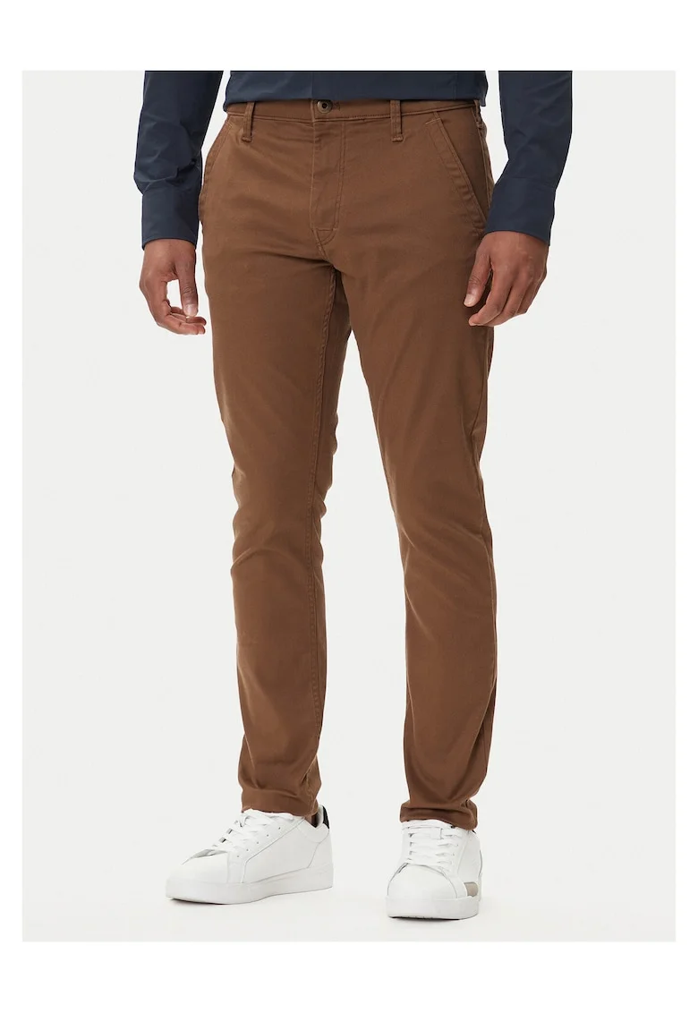 Pantaloni barbati,  maro, chino