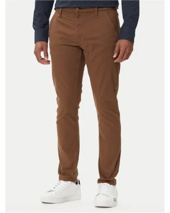 Pantaloni barbati,  maro, chino