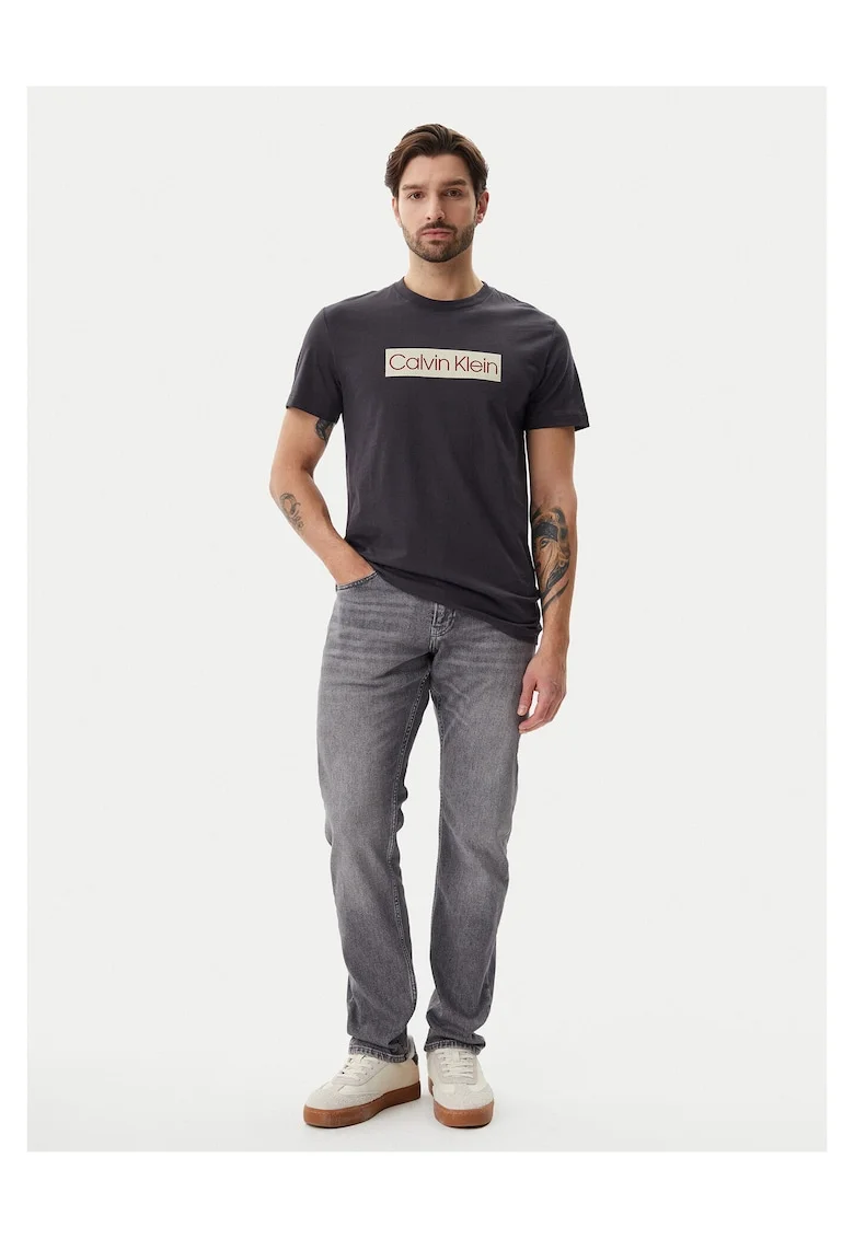 Tricou barbati  gri, bumbac,