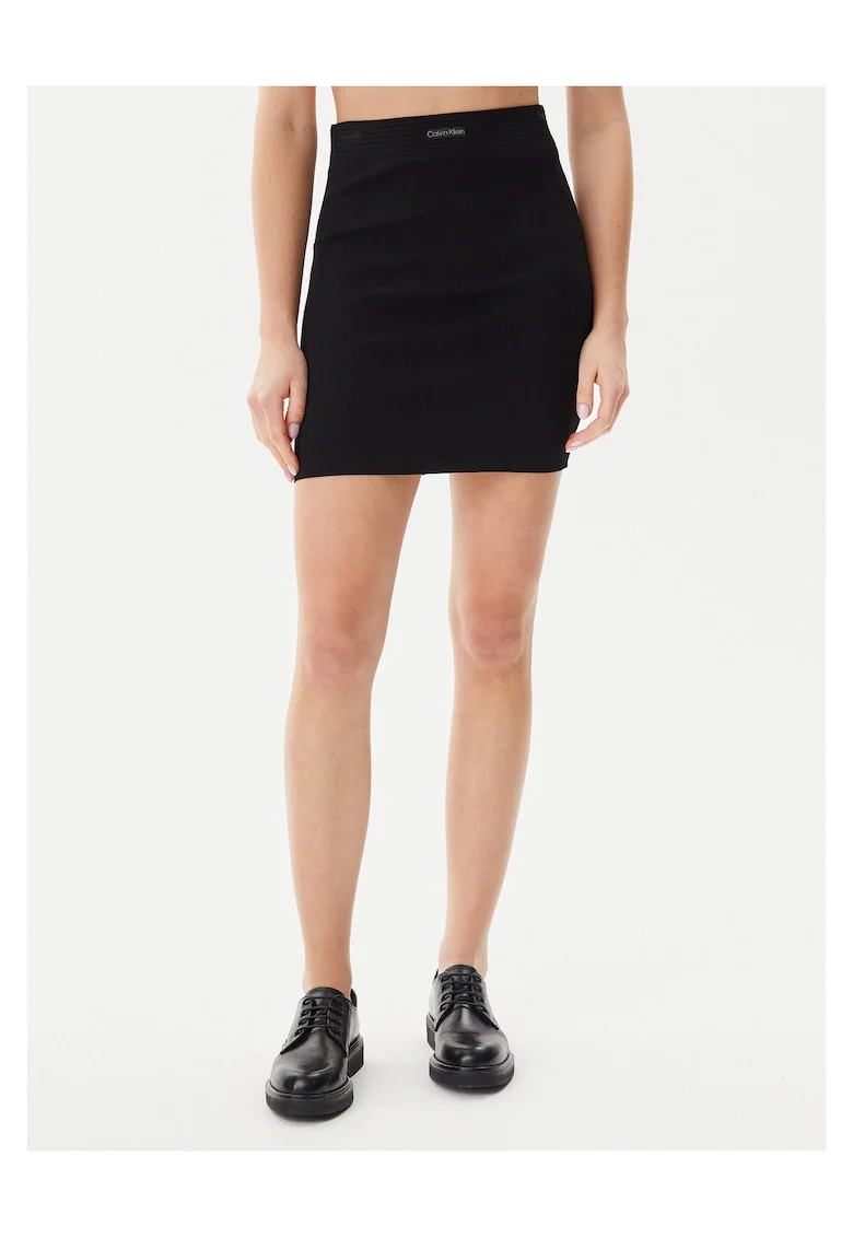 Fusta creion dama  negru, material elastic