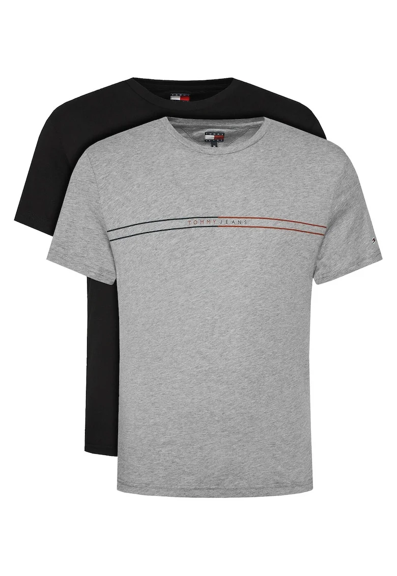 Set tricouri barbatesti  gri, negru, bumbac,