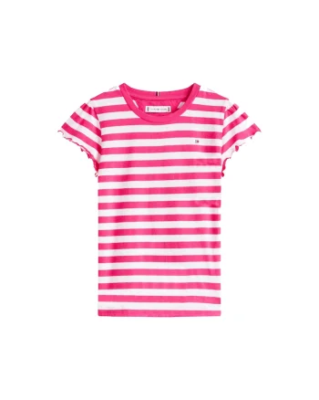 Tricou pentru copii,  roz/alb