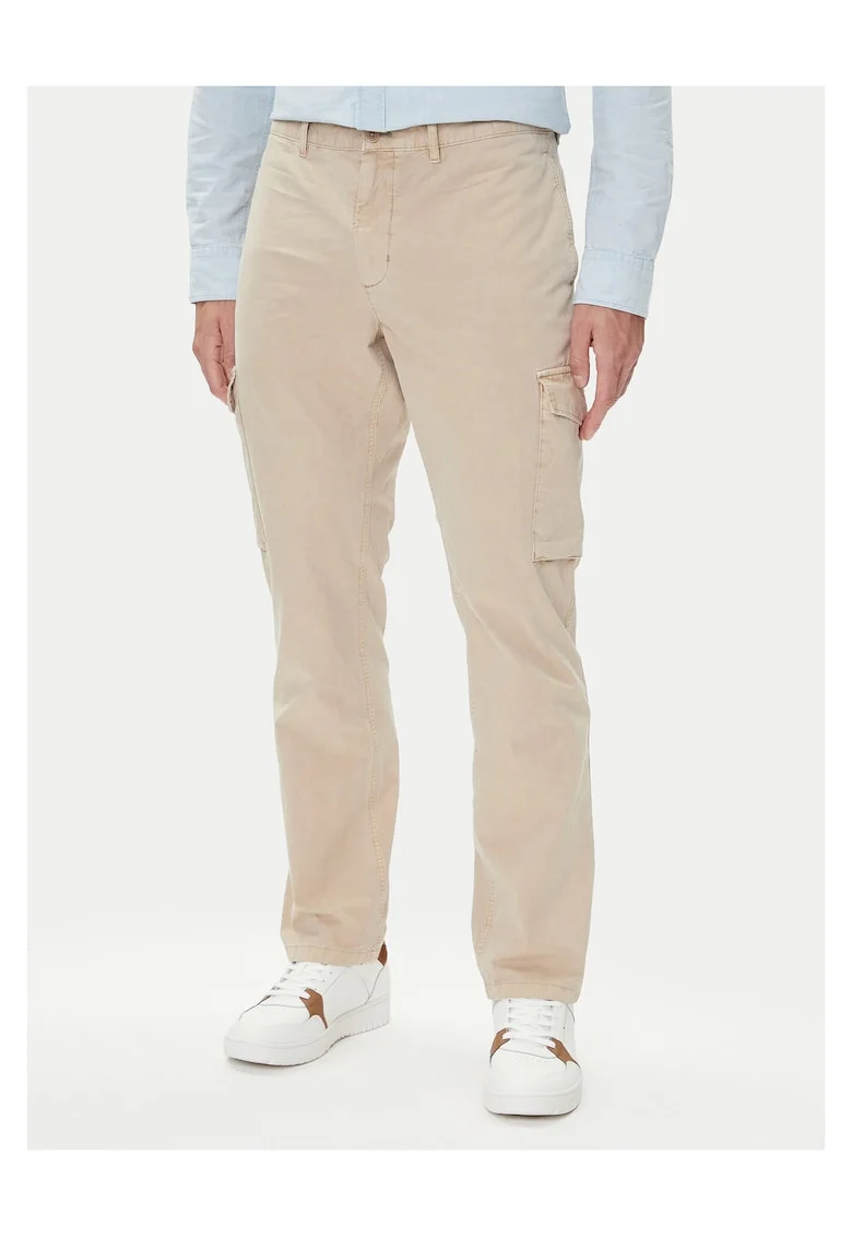 Pantaloni barbati  bej, material textil
