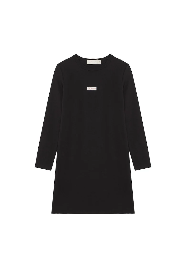 Rochie casual,  Negru, Maneca lunga