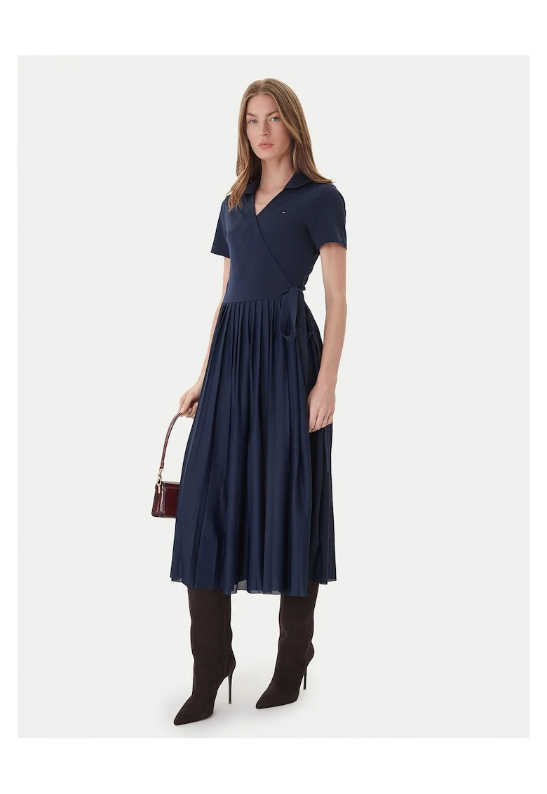 Rochie casual de dama  bleumarin, material de calitate