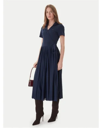 Rochie casual de dama  bleumarin, material de calitate
