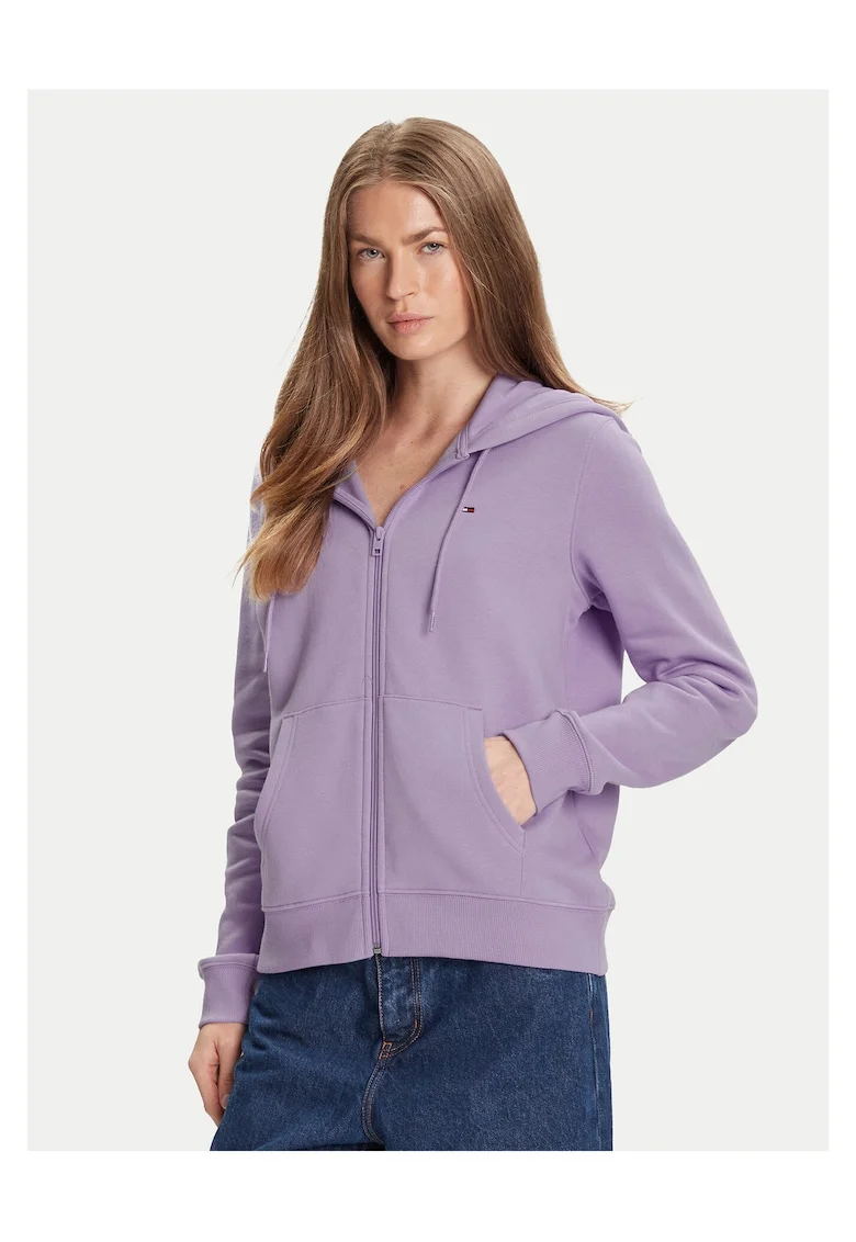 Bluza de dama,  cu fermoar, violet,