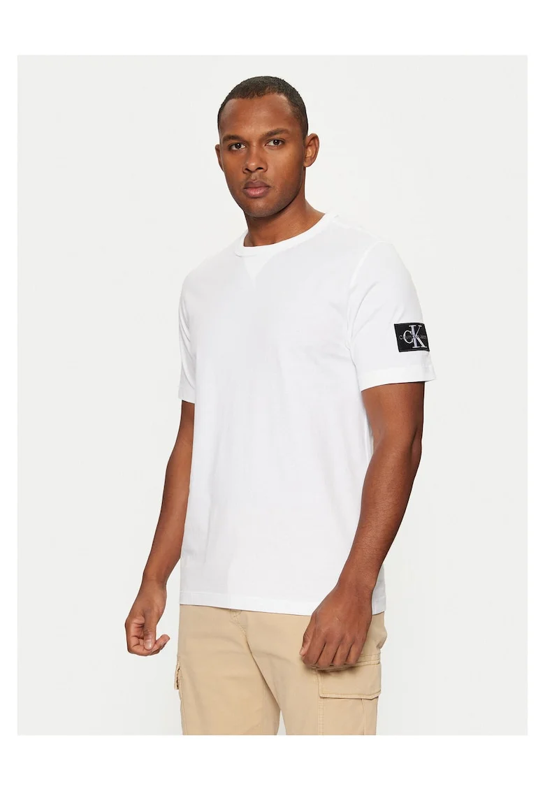 Tricou barbati  alb, bumbac,