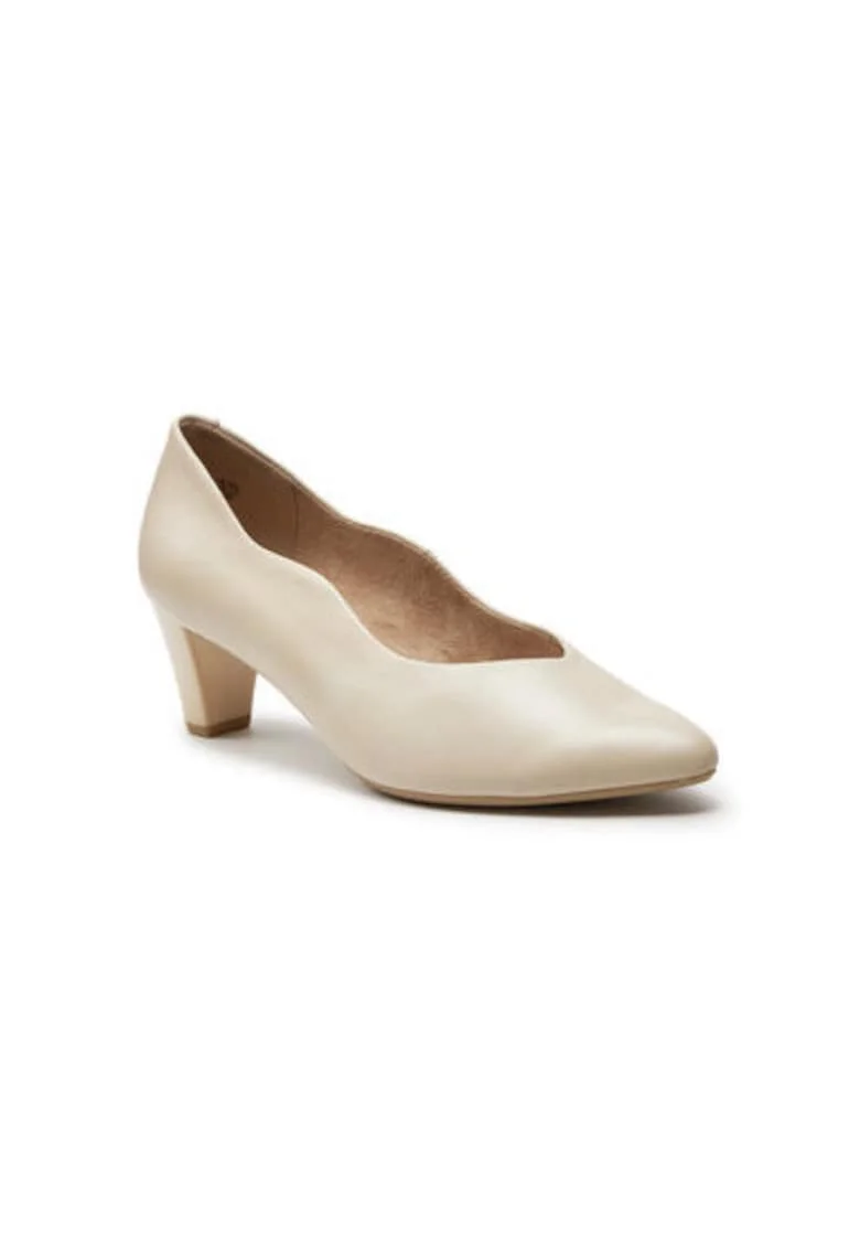 Pantofi dama  303662356, Piele naturala, Bej, Bej